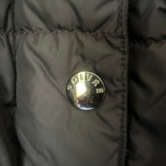 POIVRE BLANC Long Line Prime Duck Down Belted Puffer Coat Jacket Black Snow M - Picture 5 of 9